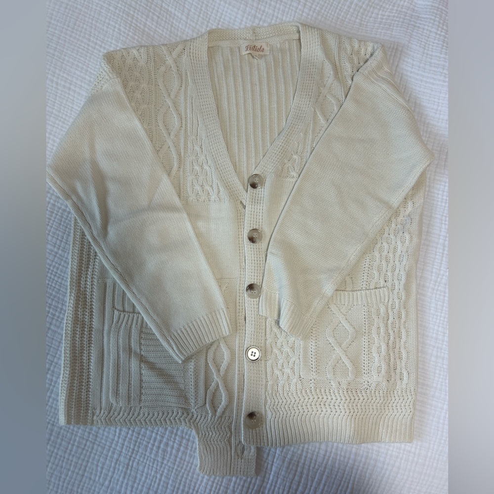 OliveLynn Listicle Asymmetrical Patchwork Cardigan